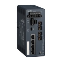 4 Port Modicon Yönetilebilen Ethernet Switch + Çok Modlu Fiber Optik İçin 2 Port - 1