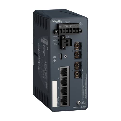 4 Port Modicon Yönetilebilen Ethernet Switch + Single Modlu Fiber Optik İçin 2 Port - 1