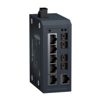 6 Port Modicon Standart Yönetilemeyen Ethernet Switch + Çok Modlu Fiber Optik İçin 2 Port - 1