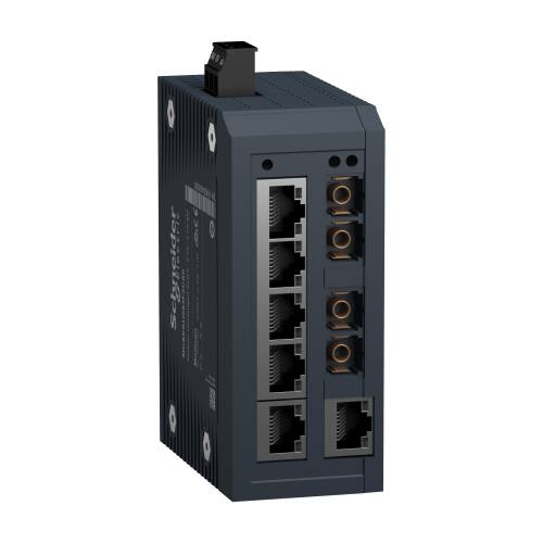 6 Port Modicon Standart Yönetilemeyen Ethernet Switch + Single Modlu Fiber Optik İçin 2 Port - 1