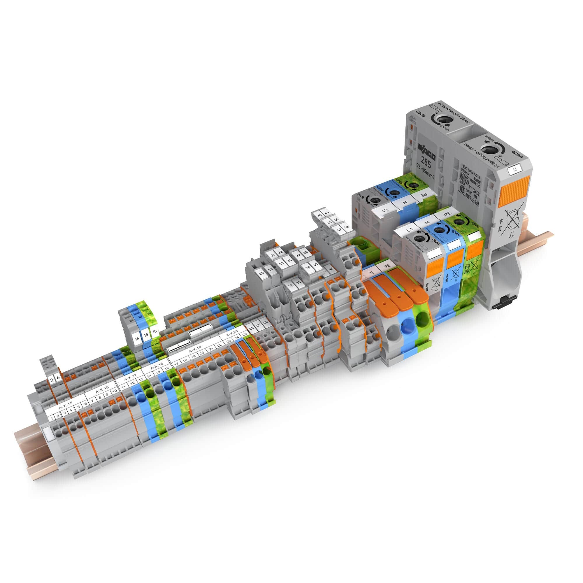 Wago Ray Montajlı klemensler