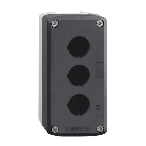 Schneider Electric XALD03 Açık Gri Tabanlı Koyu Gri Boş Muhafaza Kapağı 3 Kesim - 1