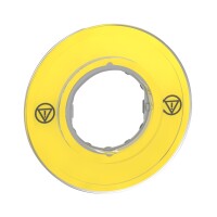Acil Durdurma Kapatma Butonu için Ø60 Gösterge Tutucu Plastik Sarı İşaretsiz - 1
