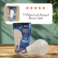 ACK AA13-00923 9W E27 6500K Beyaz A60 Led Ampul - 3