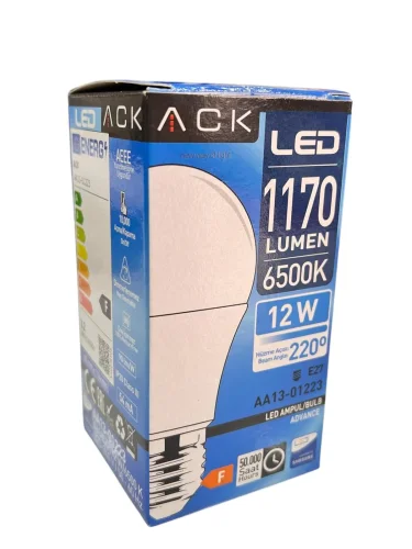 ACK AA13-01223 12W 220-240V E27 6500K A60 Led Ampul - 2