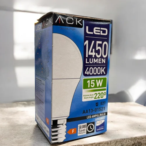 ACK AA13-01521 15W 220-240V E27 4000K A70 Led Ampul - 2