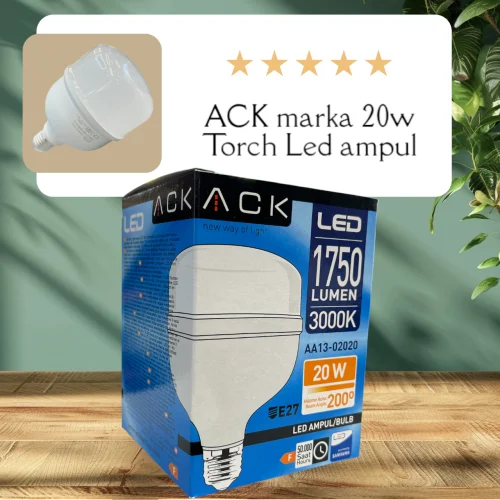 ACK AA13-02020 20W 220-240V E27 3000K Dob T100 Led Ampul - 2
