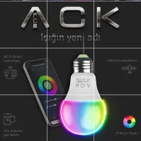 ACK AA14-60920 10W E27 Wi-Fi Akıllı Led Ampul - 2