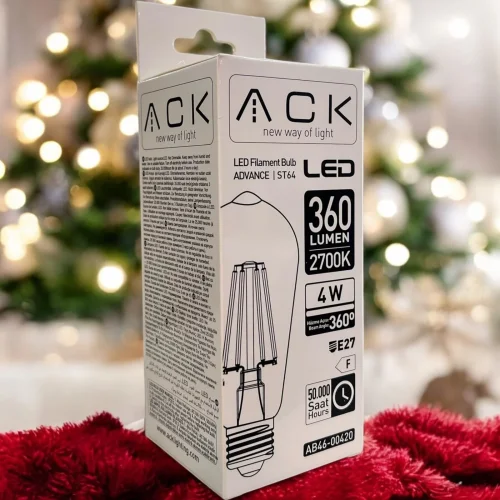 ACK AB46-00420 4W 220-240V E27 2200K St64 Led Rustik Ampul - 4