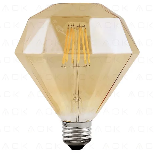 ACK AB50-00420 4W 220-240V E27 2200K Prızmatık Led Rustik Ampul - 1