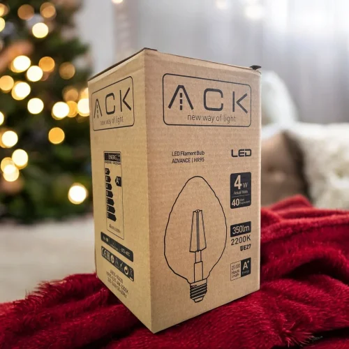 ACK AB55-00420 4W 220-240V E27 2200K G95 Led Rustik Ampul - 3