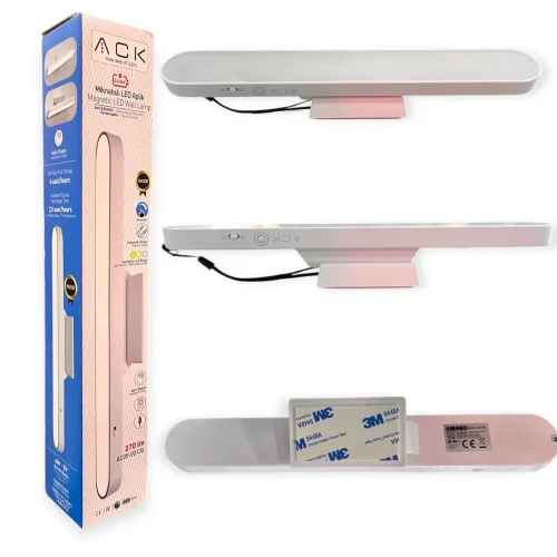 ACK AC05-00130 Şarjlı Dokunmatik Dimli Beyaz Gövde Mıknatıslı Led Aplik 4W IP20 - 2