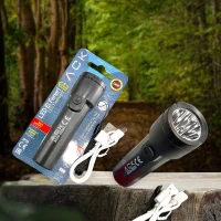 ACK AC06-00231 Led Fener 1W Siyah Gövde 30cm Mikro Usb Kablolu - 5