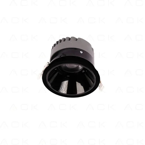 ACK AD10-01101 10W Sıva Altı Yuvarlak Downlight Siyah 3000K - 1