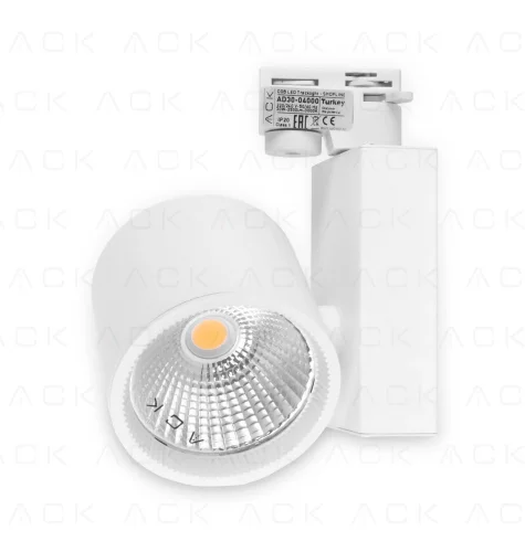 ACK AD30-04000 30W Beyaz 3000K Cob Led Monofaze Ray Armatürü - 1