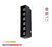 ACK AD40-02101 6W Led Magnet Armatür 3000K 36° Lens - 4