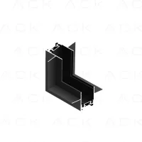 ACK AD45-95000 Slim Magnet Ray 90° Dikey Bağlantı Aparatı Sıvaaltı - 1