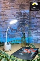 ACK AF11-10014 Şarjlı Dokunmatik Dimli Beyaz Gövde Led Masa Lambası 2,5W IP20 - 2