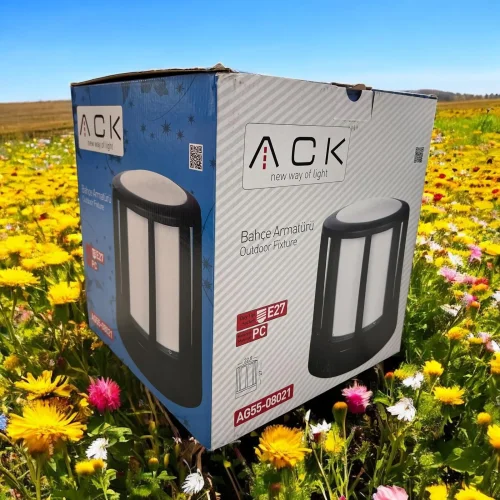 ACK AG55-08021 Lunar Pc Bahce Set Üstü Armatürü E27 22,5mmx27mm - 2