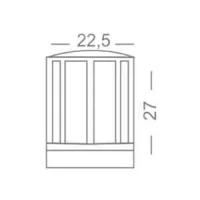 ACK AG55-08021 Lunar Pc Bahce Set Üstü Armatürü E27 22,5mmx27mm - 4