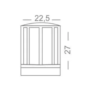 ACK AG55-08021 Lunar Pc Bahce Set Üstü Armatürü E27 22,5mmx27mm - 4