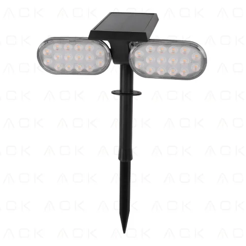 ACK AG60-02801 Solar Led Çim Armatürü Kazıklı 8W/H 3000K İkili - 1