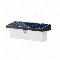 ACK AG60-03851 Solar Led Duvar Apliği Dimli Siyah IP54 211mmx112mmx120mm - 1