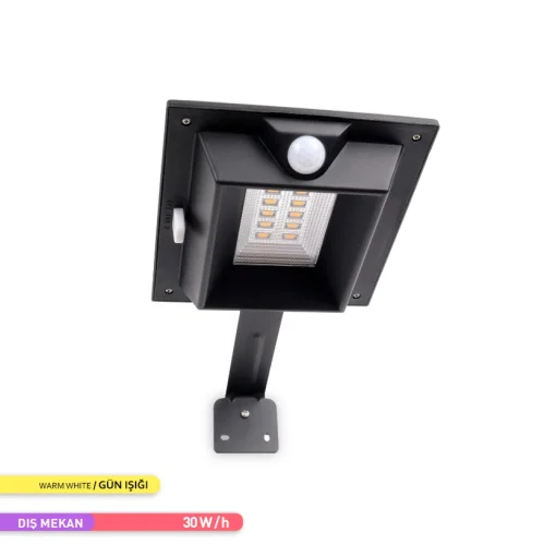ACK AG60-04801 Solar Led Bahçe Armatürü Sensörlü 8W/H 3000K - 1