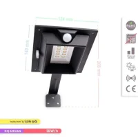 ACK AG60-04801 Solar Led Bahçe Armatürü Sensörlü 8W/H 3000K - 6