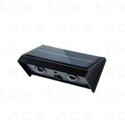 ACK AG60-05801 Solar Led Bahçe Armatürü Tek Yönlü Siyah Gövde 3000K IP65 114mmx60mmx54mm - 1
