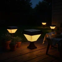 ACK AG60-06801 Solar Led Bahçe Armatürü Kare 8W/H 3000K - 3