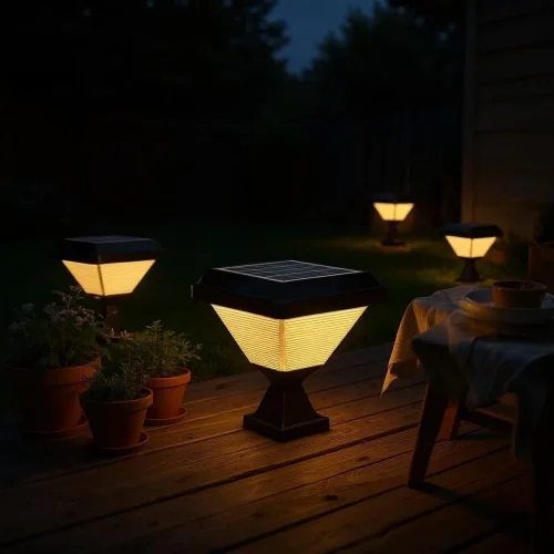 ACK AG60-06801 Solar Led Bahçe Armatürü Kare 8W/H 3000K - 3