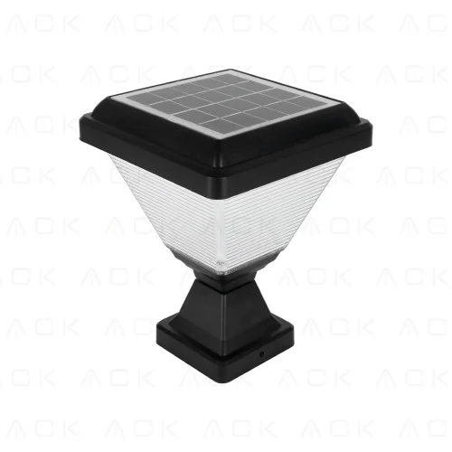 ACK AG60-06831 Solar Led Bahçe Armatürü Kare 8W/H 6500K - 1