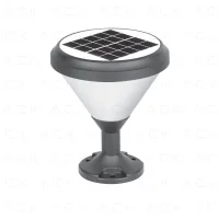 ACK AG60-07801 Solar Led Bahçe Armatürü Yuvarlak 8W/H 3000K - 1