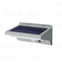 ACK AG60-07851 Solar Duvar Apliği Hareket Sensörlü Dimli IP54 Beyaz 164mmx109mmx84mm - 1
