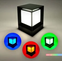 ACK AG60-08891 Solar Led Bahçe Armatürü 198X198X260mm 8W/H RGB - 1