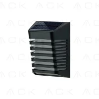 ACK AG60-09851 Solar Led Çit Aplik 3000K IP54 Siyah 90mmx120mmx53mm - 1