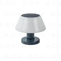 ACK AG60-30801 Solar Led Bahçe Armatürü Çift Yönlü Siyah Gövde 3000K IP65 Ø153mmx135mm - 1
