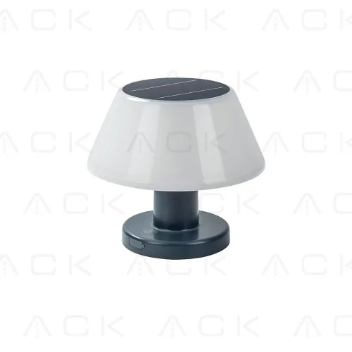 ACK AG60-30801 Solar Led Bahçe Armatürü Çift Yönlü Siyah Gövde 3000K IP65 Ø153mmx135mm - 1