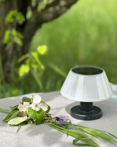 ACK AG60-30801 Solar Led Bahçe Armatürü Çift Yönlü Siyah Gövde 3000K IP65 Ø153mmx135mm - 2