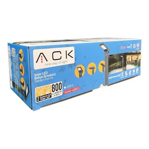 ACK AG60-40831 Solar Led Bahçe Armatürü Kazikli 5V/4W 6500K - 2