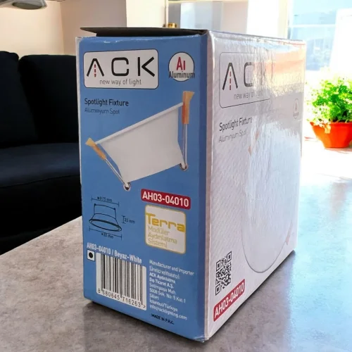 ACK AH03-04010 Terra Beyaz Sıva Altı Spotlight Yuvarlak - 3