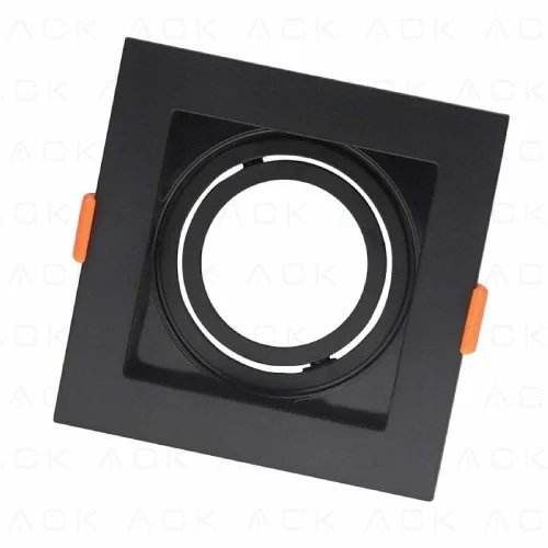 ACK AH03-05001 Pc Siyah Spot Armatür Kare - 1
