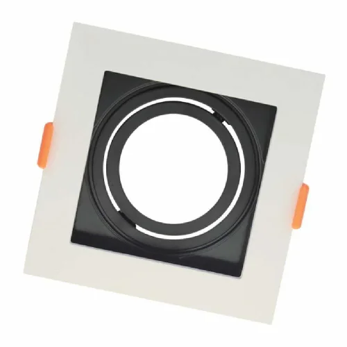 ACK AH03-05009 Pc Beyaz+Siyah Spot Armatür Kare - 1