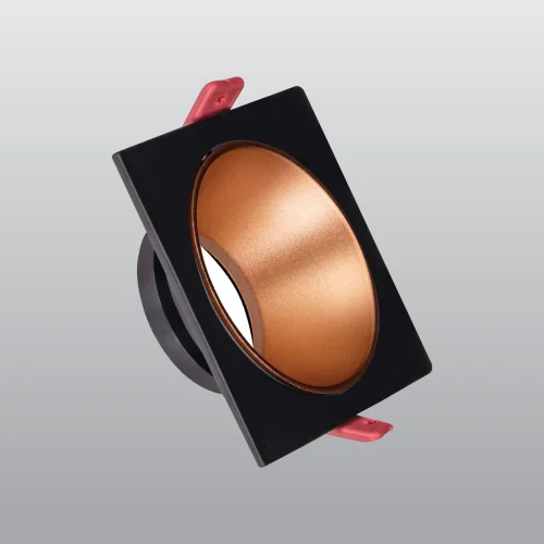 ACK AH03-07021 Siyah Kare Çerçeve / Sandy Rose Gold Reflektör Sıva Altı Spotlight - 1