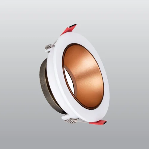 ACK AH03-07220 Beyaz Yuvarlak Çerçeve / Sandy Rose Gold Reflektör Sıva Altı Spotlight - 1