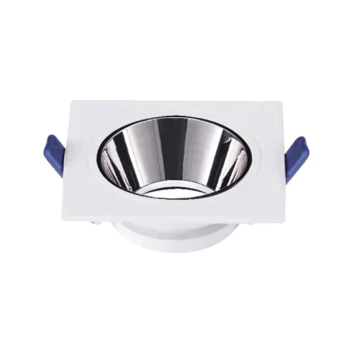 ACK AH03-08030 Beyaz Kare Çerçeve / Bk Krom Reflektör Siva Alti Spotlight Metal Gövde - 1