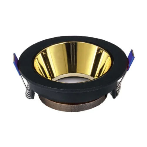 ACK AH03-08221 Siyah Yuvarlak Çerçeve / Rose Gold Reflektör Sıva Altı Spotlight Metal Gövde - 1