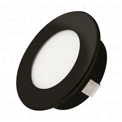 ACK AH07-01230 2,5W Siyah 6500K Sıva Altı Led Spotlight - 1