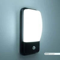 ACK AH07-05431 20W Sensörlü Led Duvar Apliği Siyah 6500K IP44 - 2